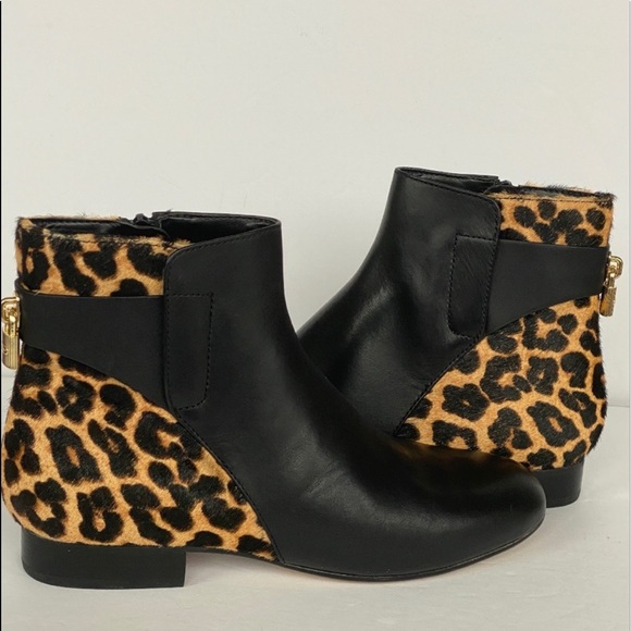 Michael Kors MIRA  Bootie Black Leopard size 8 - Picture 2 of 11